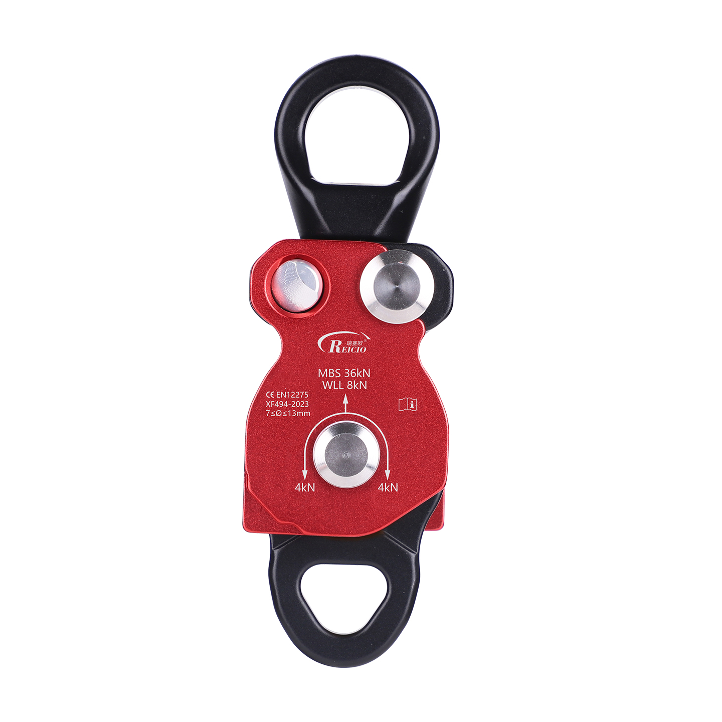 REICIO HL021 Swivel Double Pulley for Rope Rescue